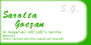 sarolta goczan business card